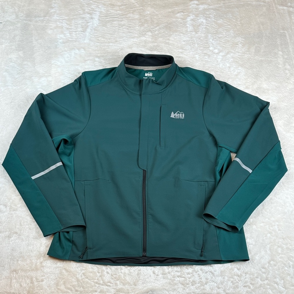 NWOT REI Co•oP Men's Teal Light Weight Performance Jacket Full Zip